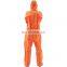 Orange Coverall Personal Protective Equip Disposable SMS Coverall For Dust, Oil And Gas
