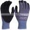 Comfortable Tight Fitting 15G Nylon Spandex Sandy Finish Nitrile Coated Glove