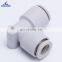 Hot Sale PV Series White Color Plastic 4/6/8/10/12/16mm Port Size V Type Pneumatic Fittings Push In Tube Air Connectors