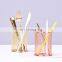 Pen Holder Pencil Basket Makeup Brush Desk Organizer Holder Pen Stand Rose Gold Office Metal House Table Hexagon Fancy