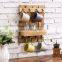 Wooden Mail and Key Holder for Wall Decorative / Rustic Wall Mounted Mail Organizer with 4 Double Key Hooks and 1 Mail Sorter