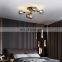 5Heads Glass Ball Pendant Lamp Black Gold Glass Globes Classic Vintage Ceiling Light for Kitchen Living Room