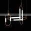 New Product 2020 Modern Decorative Pendant Light Antique Gold Glass LED Chandelier Lamp for Restaurant