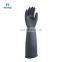 Morntrip Top Quality soft sweat-absorbent cotton black examination coated rubber gloves for industrial