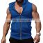 Sleeveless Gym Sleeveless Hoodie  Blank  Print Adjustable Drawstring Hood/gym hoodie blank print drawstring hood