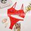 Amazon Hot sell Summer Luxury Multi-color Perspective Ladies Women Bra & Brief Sets