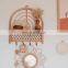Hot Sale Rattan Wall Shelf Rack With Hook Wall Decoration Vintage Rainbow Rattan Wall Hooks Wholesale Vietnam Supplier