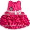 2015 new children girl flower decorated formal dress princess dance costume with beautiful party dress AG-DP0023