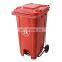 240L large plastic rubbish garbage bin pedal trash can outdoor waste plastic bin with lids and wheel