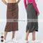 Custom Logo Women Workout Clothing Split A-line Lift Hip Casual Half-body Cargo Dress Gym Fitness Wear Yoga Skirt Sports Dress