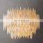 SELENITE Crystal Rectangular Chandelier Modern Design Oblong Natural Rock Crystal Chandeliers Dining Kitchen Lighting Fixture