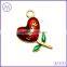 Multi Color Enameled Charm Love Heart Charms For Keychain Pendant