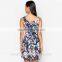 2016 Digital printing women sleeveless lace dress OEM supply with wholesale price D314