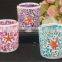 colorful ocean style mosaic glass candle holders