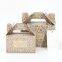 Custom Floral Printed Gable Boxes Handle Gift Packaging for Tea, Pastry & Candles