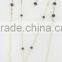 FACHION 2 LAYERED BEADED CORD TASSEL CHAIN NECKLACE