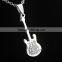 Wholesale stainless steel guitar pendant necklace