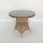 round wicker coffee table