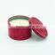 Red Scented Travel Tin Candle/Aromatic metal tin candle and metal lid