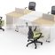 Wooden 4 seater workstation tables with panel partitions (SZ-WSB348)