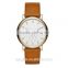 Hot popular free shipping leather band quartz stainless steel watch water resistant