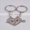 New Jewelry I LOVE YOU Heart To Heart Keyring Lover Romantic Creative Couple Key Chain