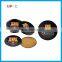 CMYK Printed Advertising Metal Tin Cork Coaster Set