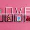 Living room MDF decorative wall cube shelf love shape