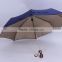 auto open and closed 3-fold promotional umbrella with gold coating