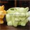 Assorted color wholesale cat shape small animal ceramic flower pot for decoration                        
                                                                                Supplier's Choice