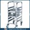 stainless steel cake cart, GN tray trolly, dish rack