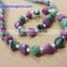 Ruby zoisite Faceted Trillion Shape Briolette Beads Straight Drilled AAA Grade quality natural ruby zoisite Gemstone
