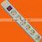 European style 6 way extension power strip with earth and switch (E9006ES)