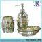 Top quality mosaic glass bathroom sanitary set