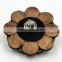 Retro Wooden Petal Flower Lapel Pins For Mature Men,High-end Men Corsage With Short Needle