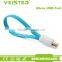 Veister color magnet flat usb cable for iphone for micro usb mobile phone cables