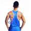 Custom 100% Polyester Men's Tank Tops Gym stringer y back tank top men wholesale