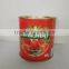 canned tomato paste 800g,sweet taste,brix28%-30%,red colour