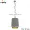 European cement pendant light lamp with braided wire
