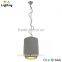 European Cement Pendant Light Lamp With Braided Wire