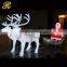 Christmas decoration led light reindeer with sleigh garden statue decoration