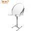 Desktop chromed magnifying makeup table mirror