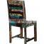INDIA COLORFUL ROSEWOOD DINING CHAIR , Multi Color DISTRESSED DINING CHAIR