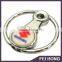 ODM Custom Logo Promotional Metal Key Holder With Epoxy Sticker