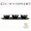 black ceramic small snack bowl , korean tableware set for wholesale