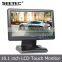 10.1 inch touch panel high resolution 1024X600 video aduio input foldable stand bracket and VESA 75mm lcd monitor flush mount