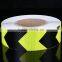 film manufacturer Black with yellow reflective lattice road traffic warning reflective belt tape