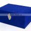 Blue valentine leather gift box with handle