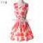 fashion office lady dress 2015 sleeveless beach dress