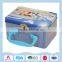 Rectangular hot sale lunch tin boxes with lock and handle